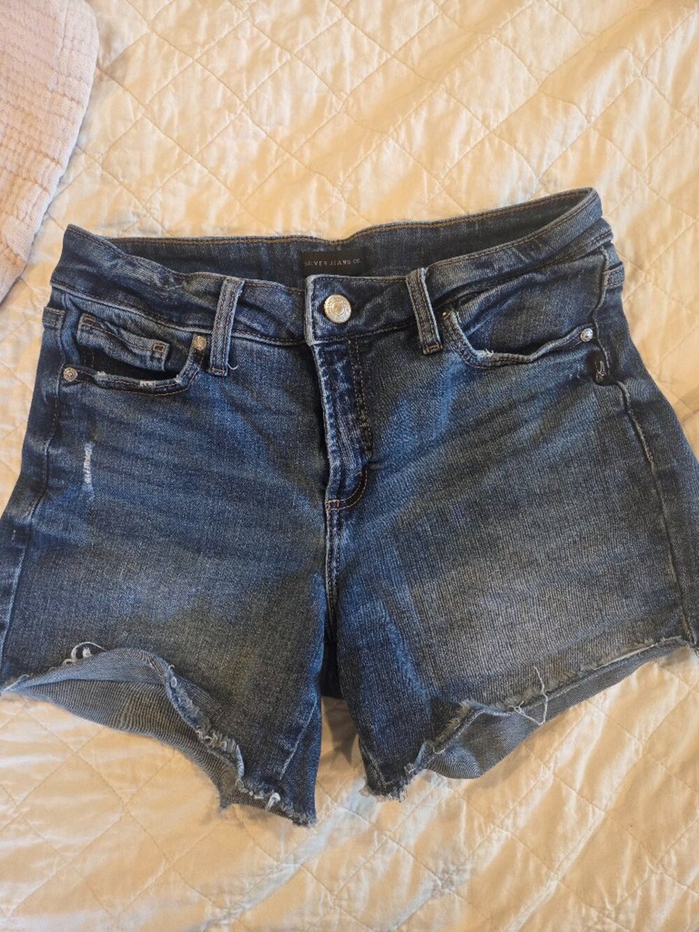 Silver Jean Shorts